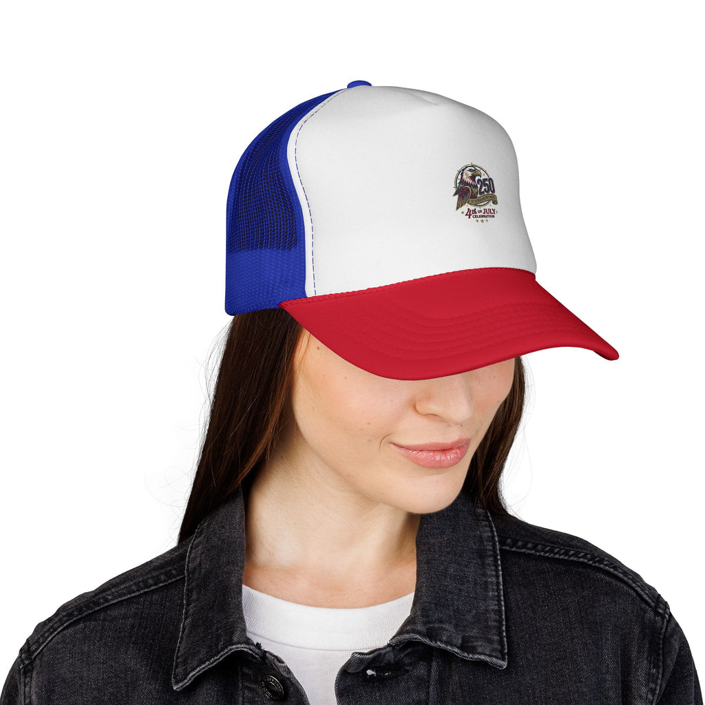 Faith See Mercy Trucker Cap — Vintage Script Inspirational Mesh Hat