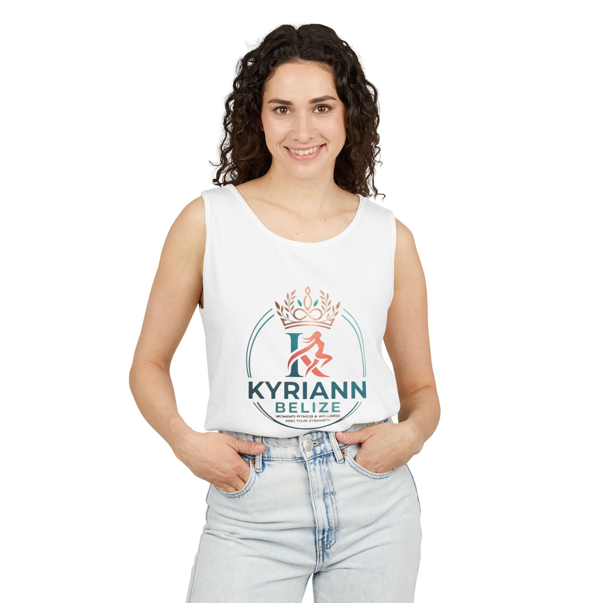 Kyriann Belize Logo Tank Top — Island Crown Travel & Beachwear
