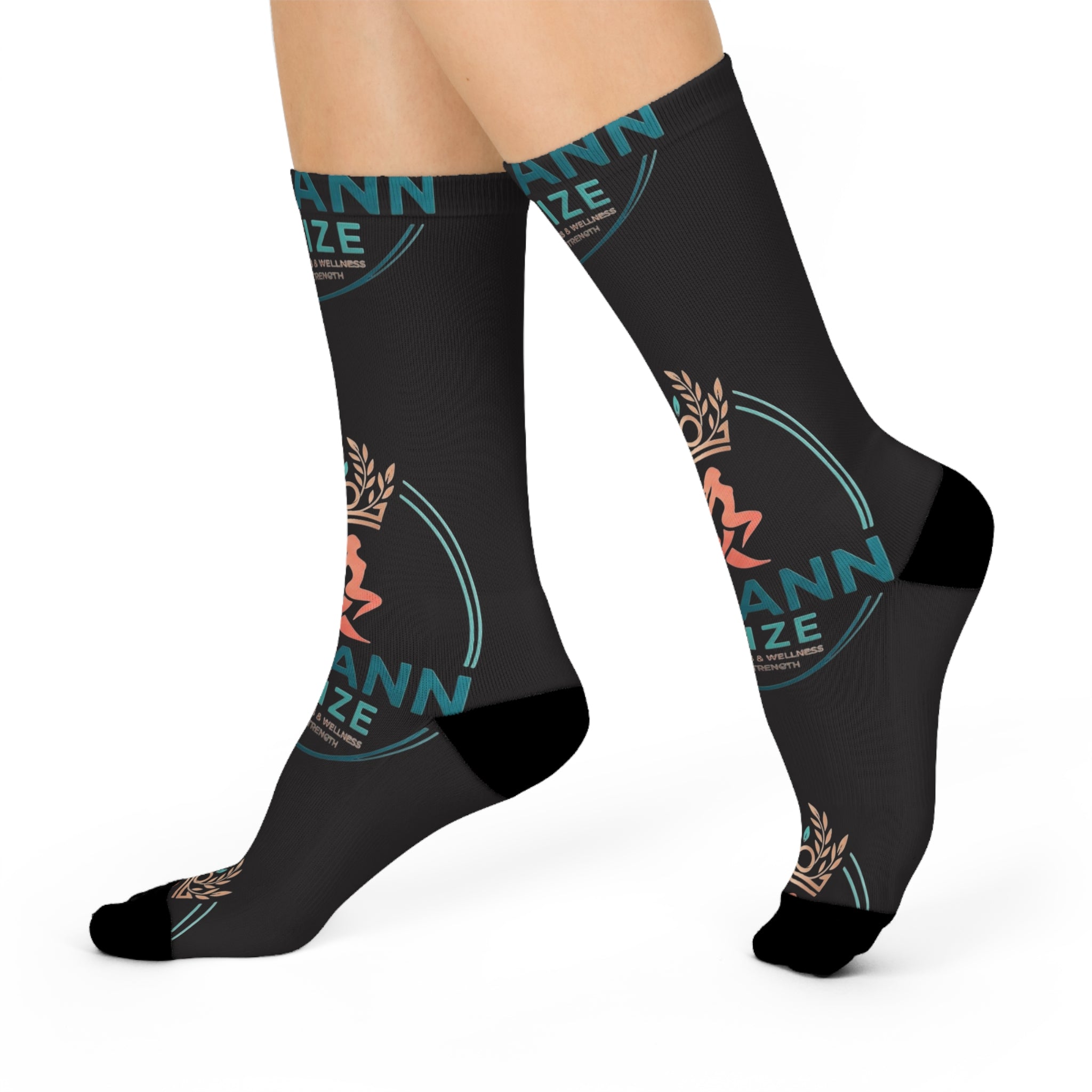 Cushioned Crew Socks — Royal Crest Belize Logo Athletic Socks