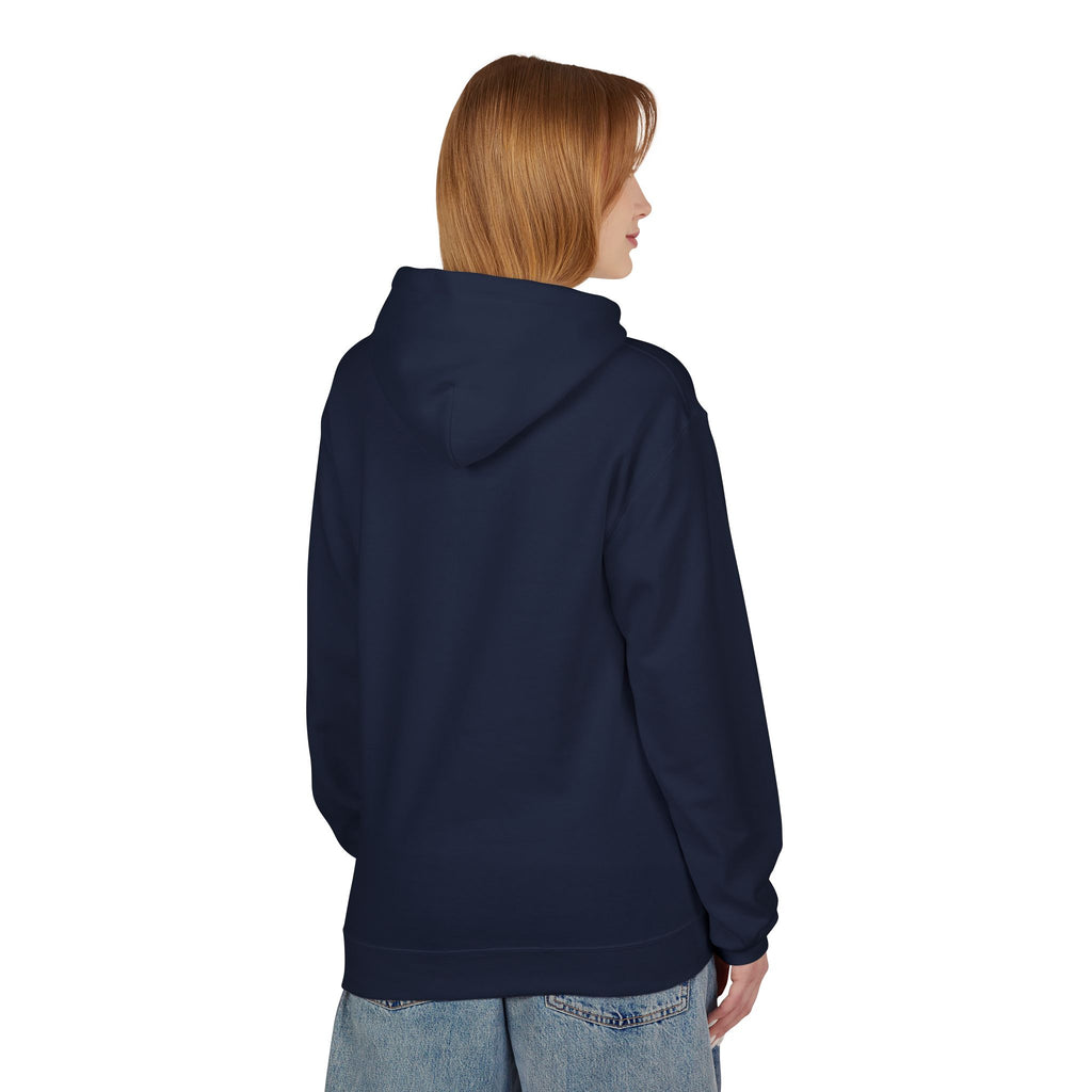 Kyriann Relief Logo Hoodie — Soft White Pullover