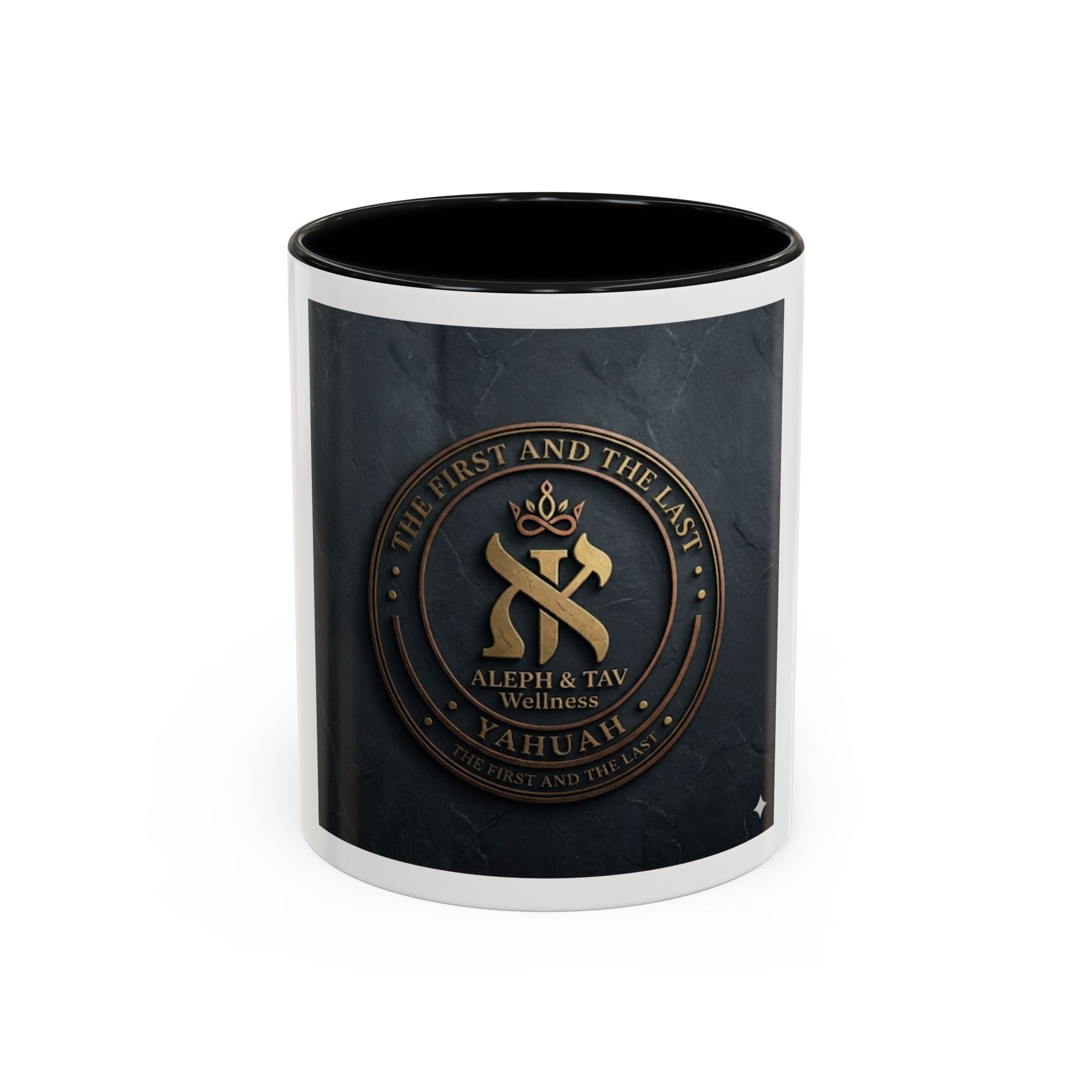 Aleph & Tav Wellness Emblem Accent Coffee Mug (11/15oz)
