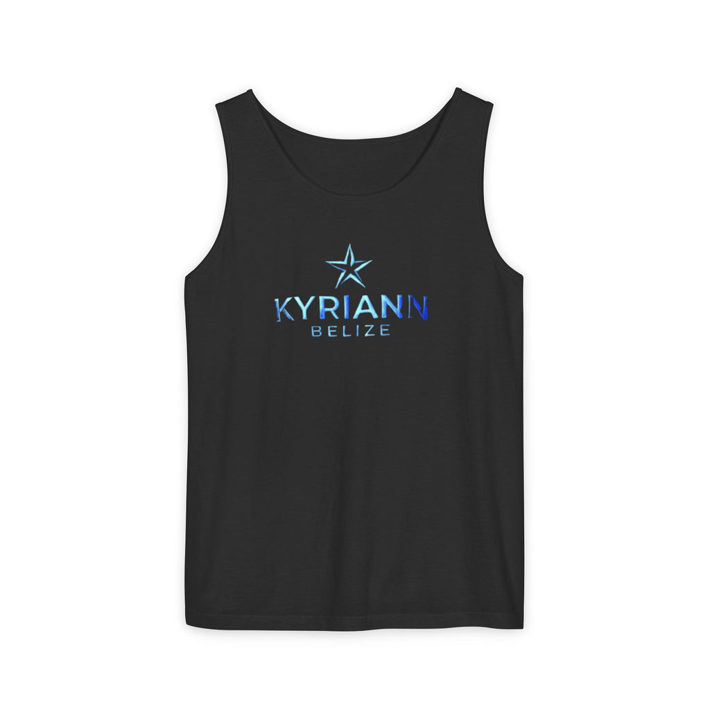 Kyriann Relief Star Tank Top — Soft White Logo Tank