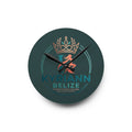 Acrylic Wall Clock — Kyriann Belize Logo Clock (Teal Corporate Decor)