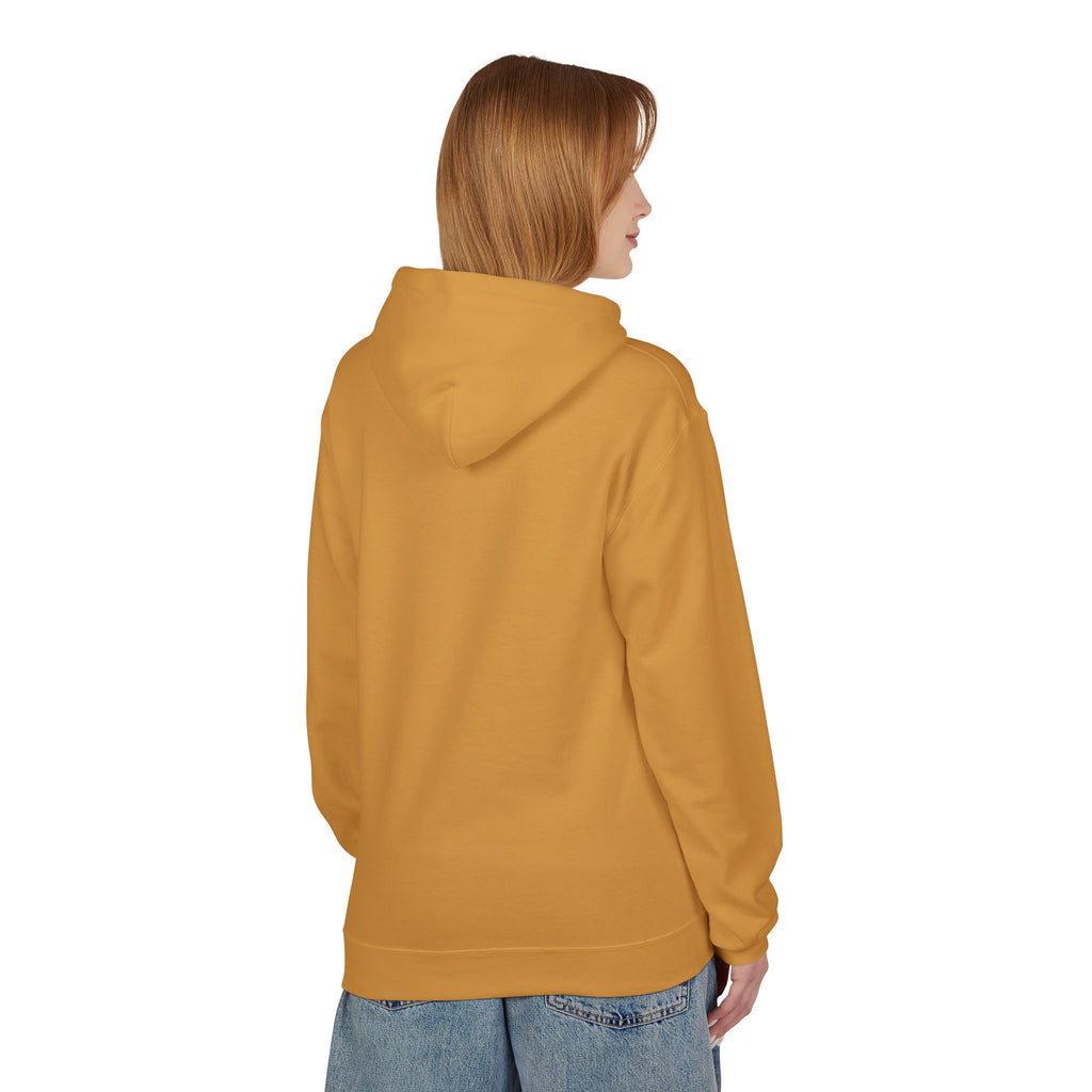 Kyriann Relief Logo Hoodie — Soft White Pullover