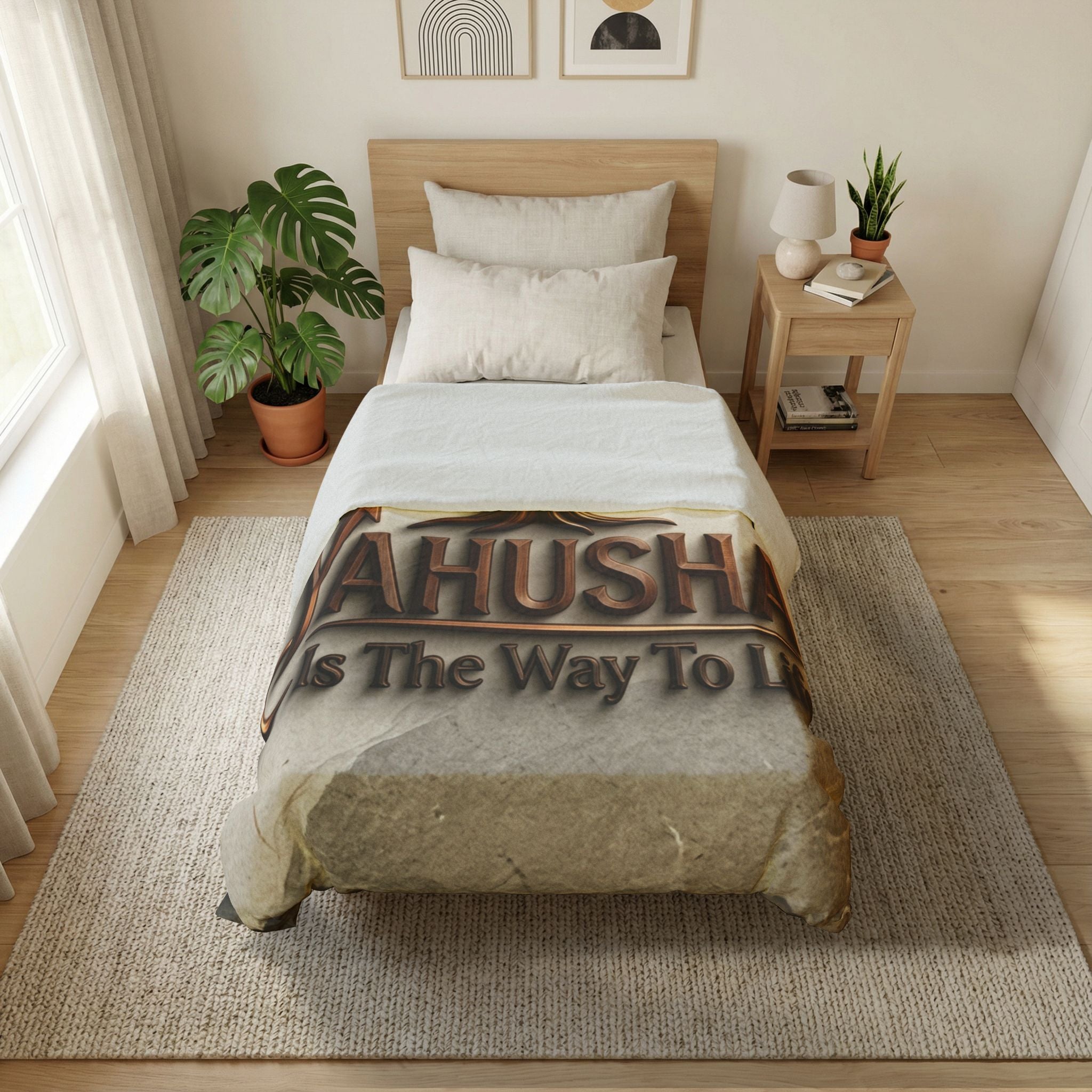 Yahusha Is The Way To Life Duvet Cover – Biblical Tree of Life Bedding