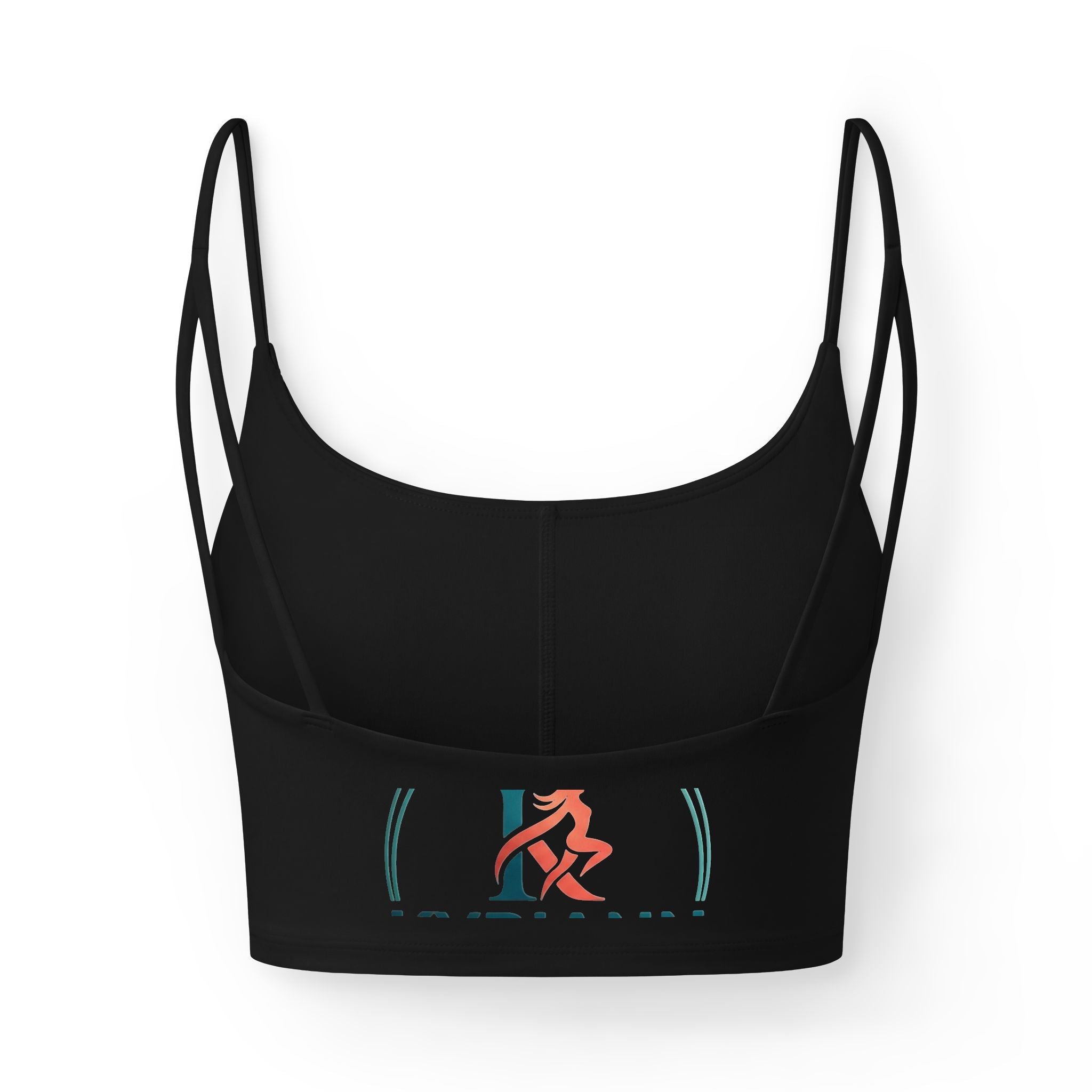 Luxe Sports Bra — Minimalist Crown Runner Logo