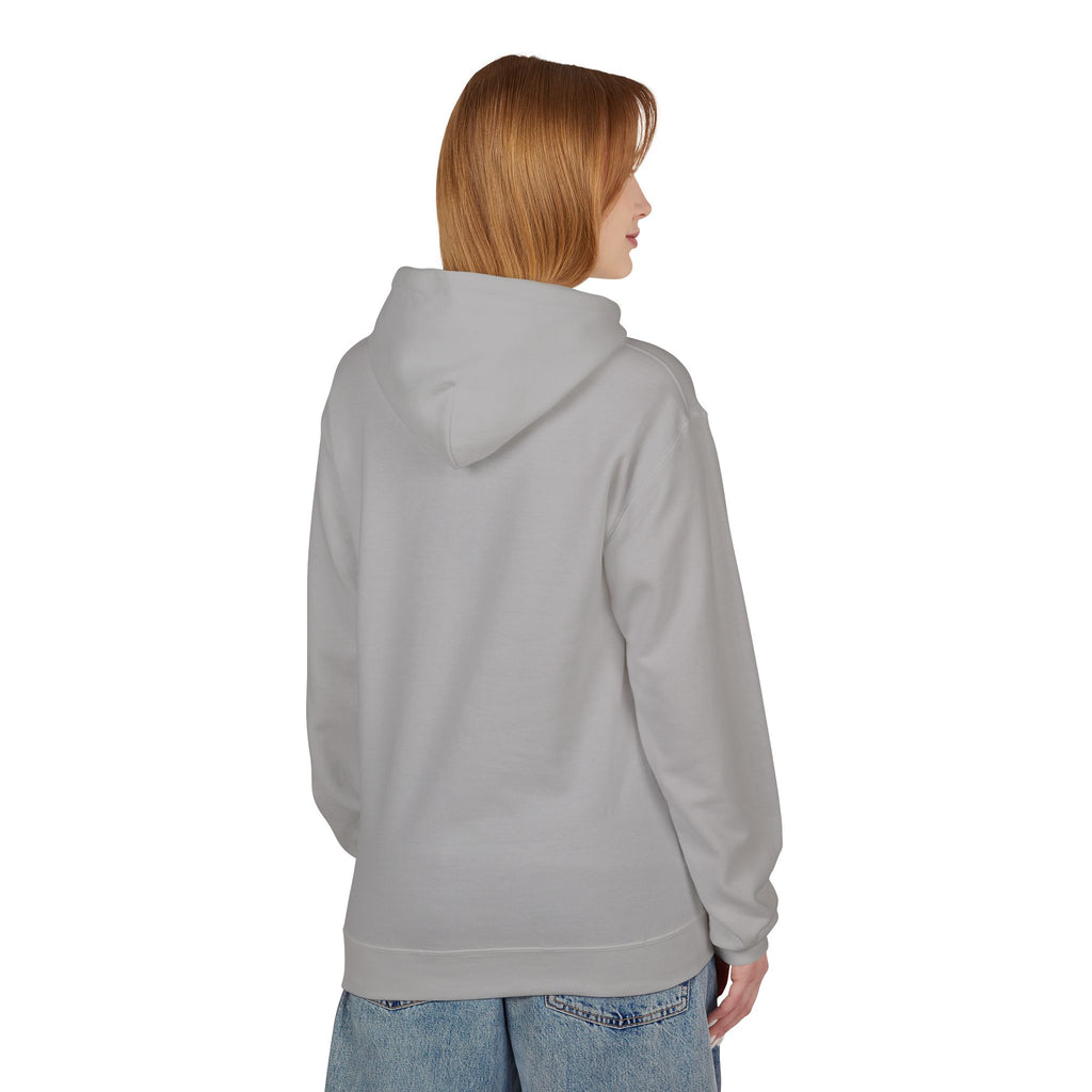 Kyriann Relief Logo Hoodie — Soft White Pullover