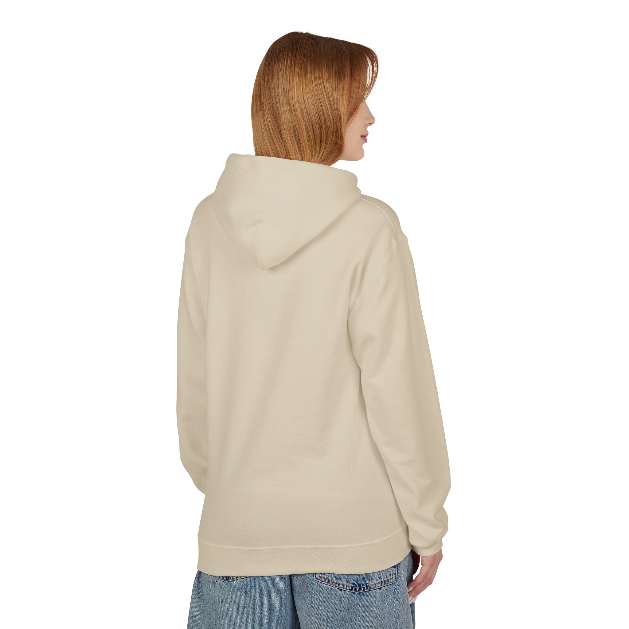 Kyriann Relief Logo Hoodie — Soft White Pullover