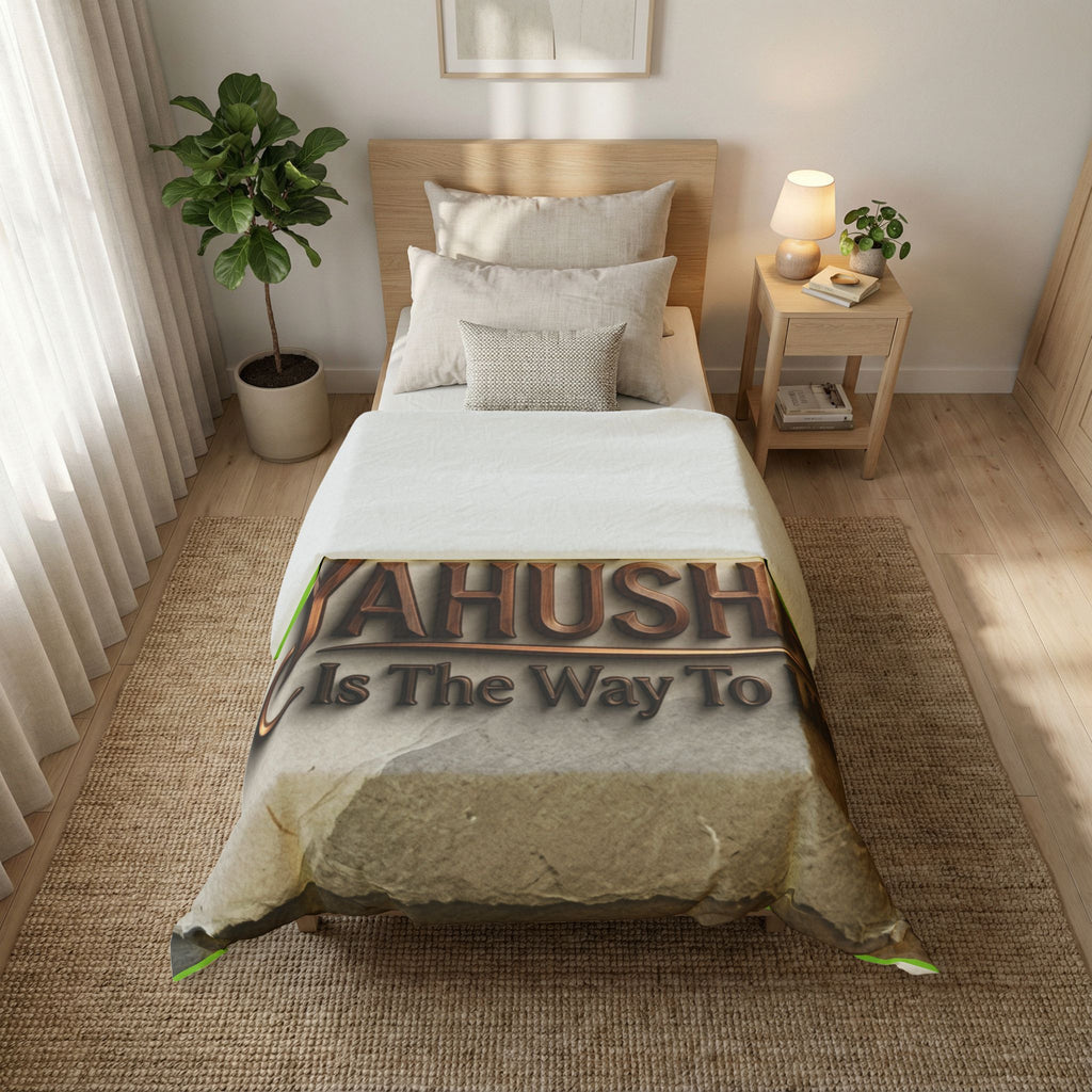 Yahusha Is The Way To Life Duvet Cover – Biblical Tree of Life Bedding
