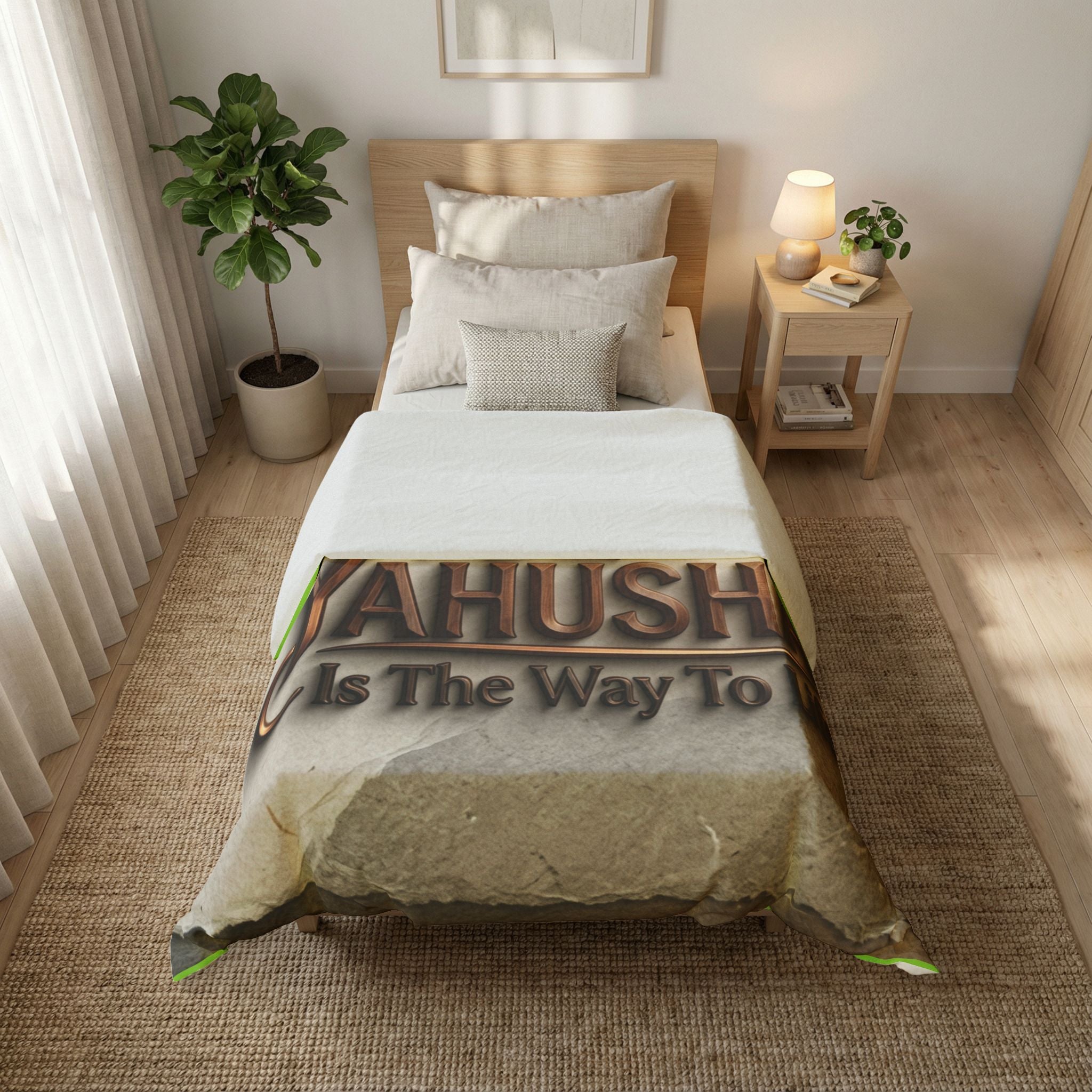 Yahusha Is The Way To Life Duvet Cover – Biblical Tree of Life Bedding
