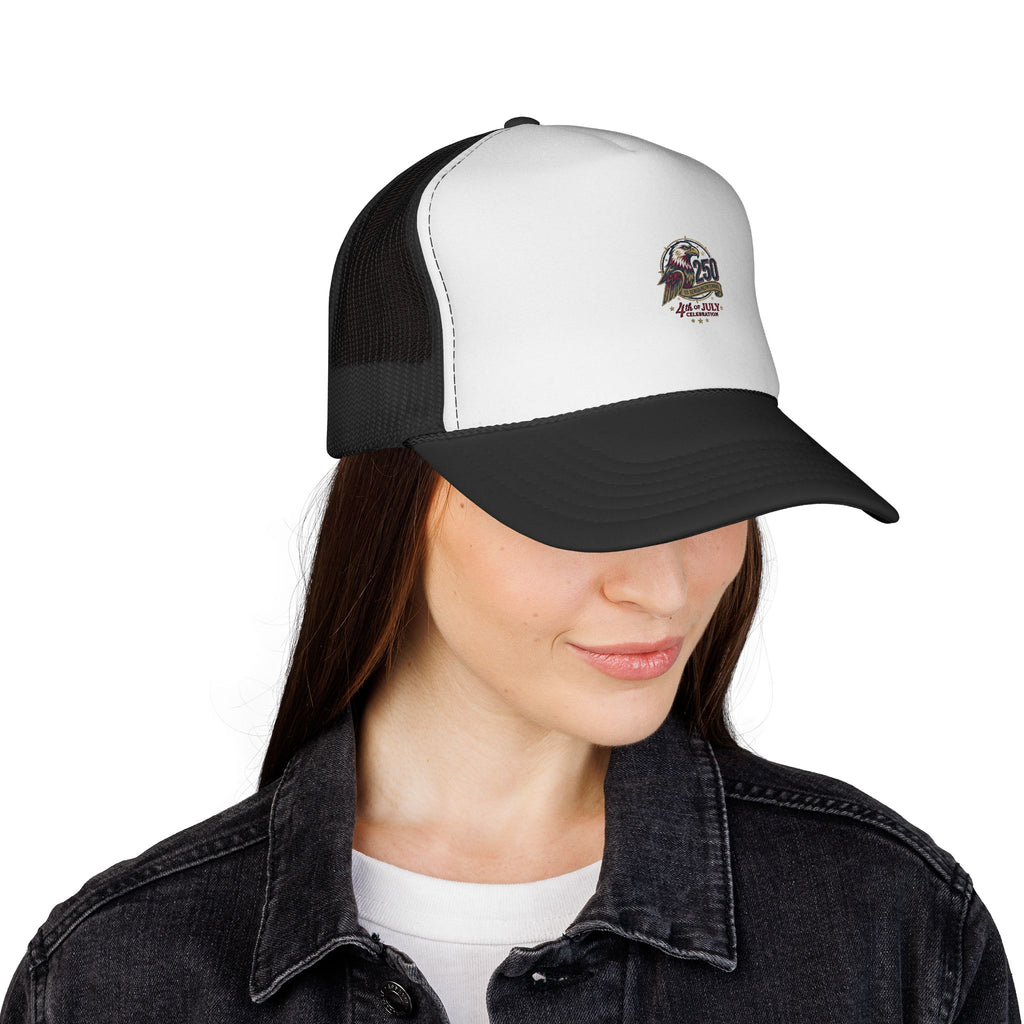 Faith See Mercy Trucker Cap — Vintage Script Inspirational Mesh Hat