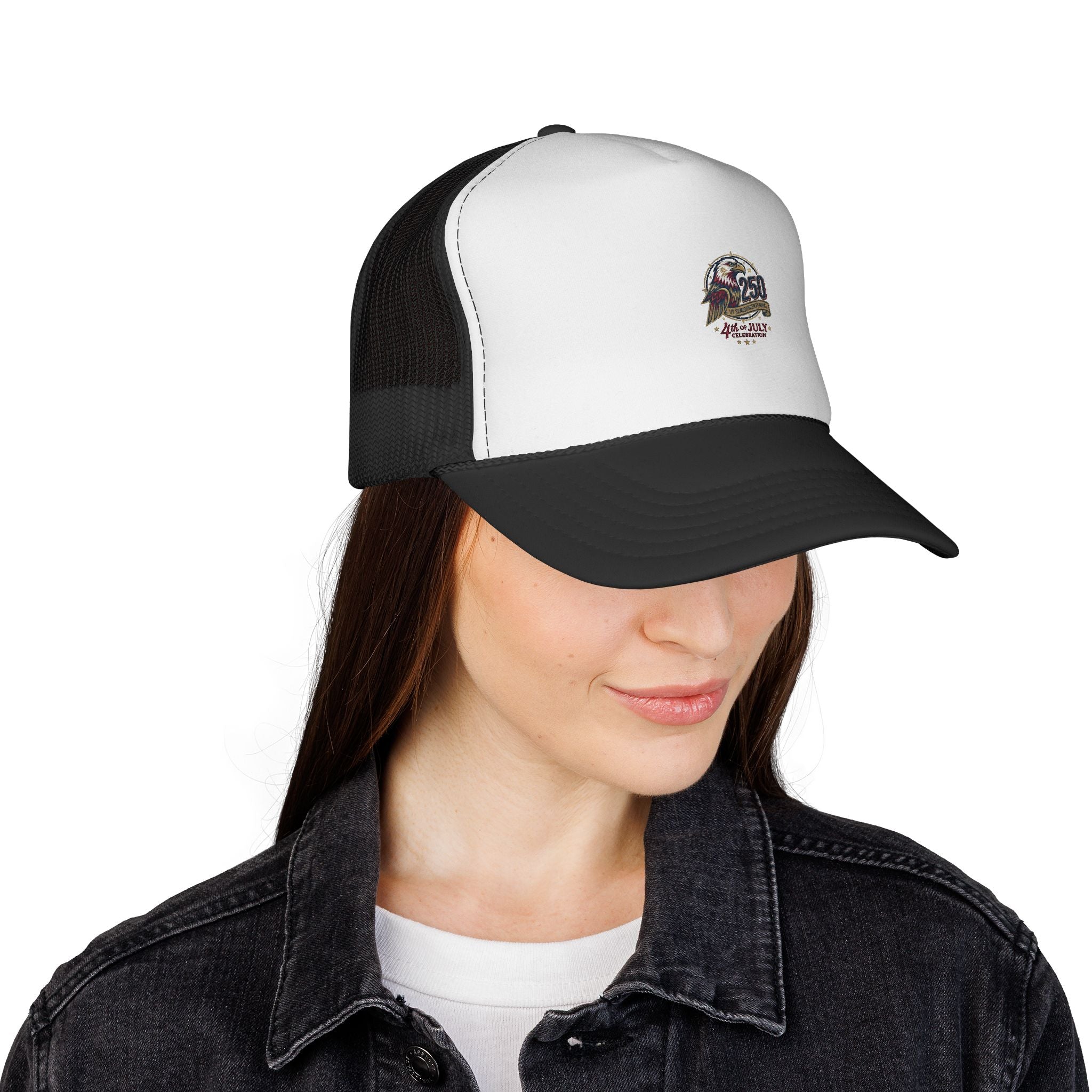 Faith See Mercy Trucker Cap — Vintage Script Inspirational Mesh Hat