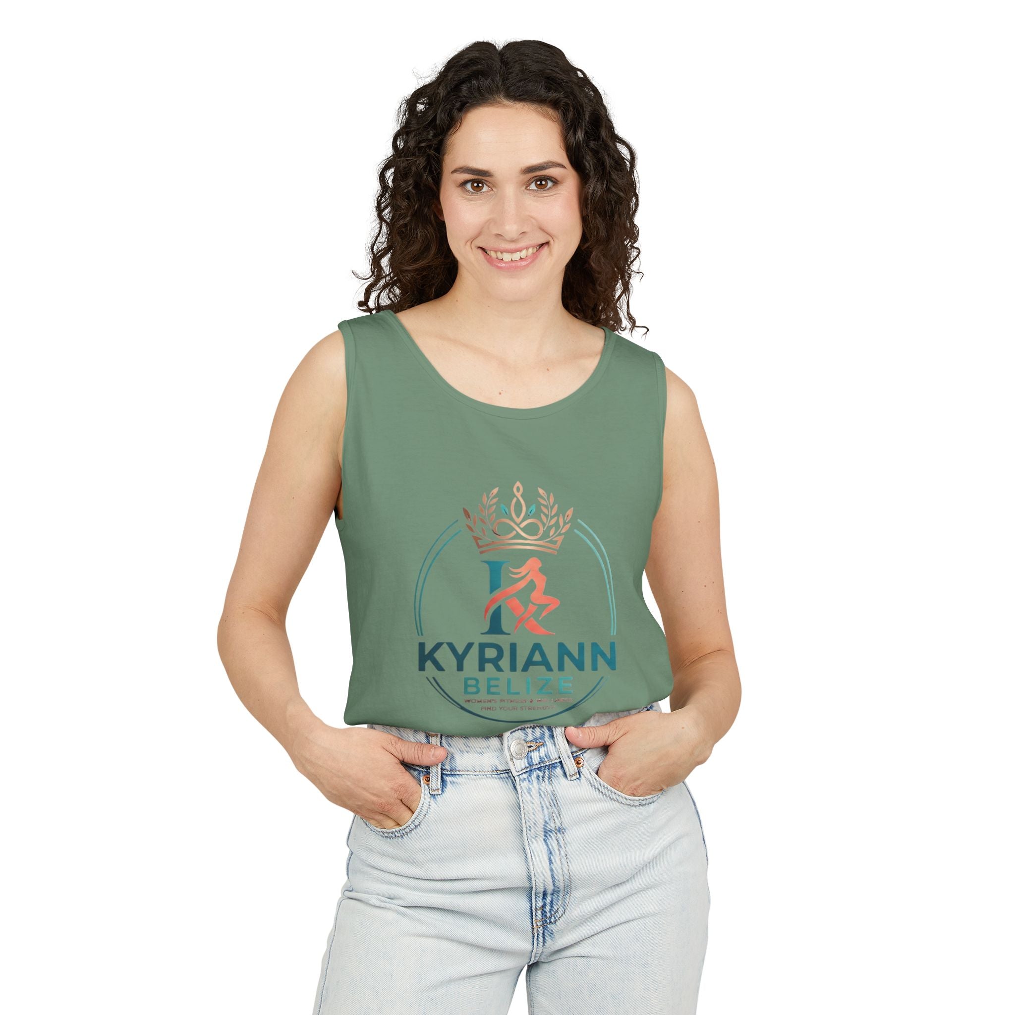 Kyriann Belize Logo Tank Top — Island Crown Travel & Beachwear