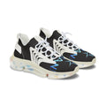 Women’s Black Mesh Sneakers — Lightweight Athletic Running Shoes with Cushioned Speckled Sole