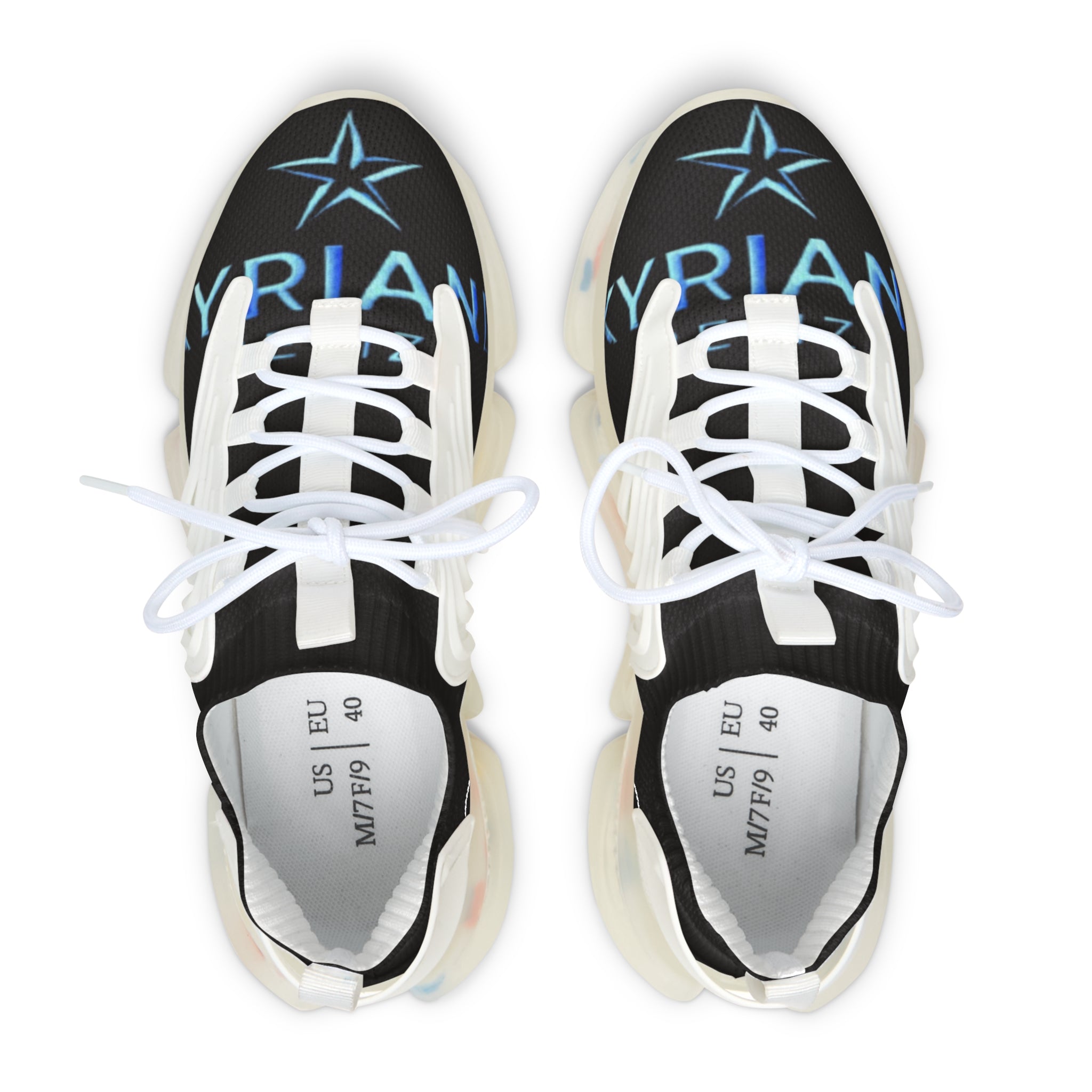 Women’s Black Mesh Sneakers — Lightweight Athletic Running Shoes with Cushioned Speckled Sole