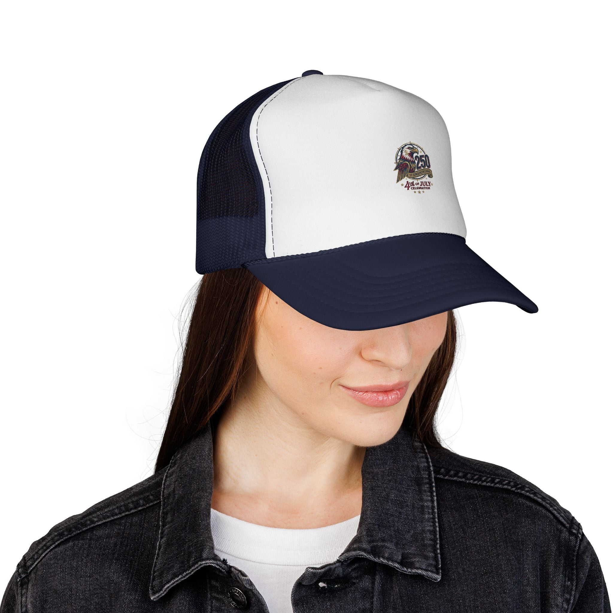 Faith See Mercy Trucker Cap — Vintage Script Inspirational Mesh Hat