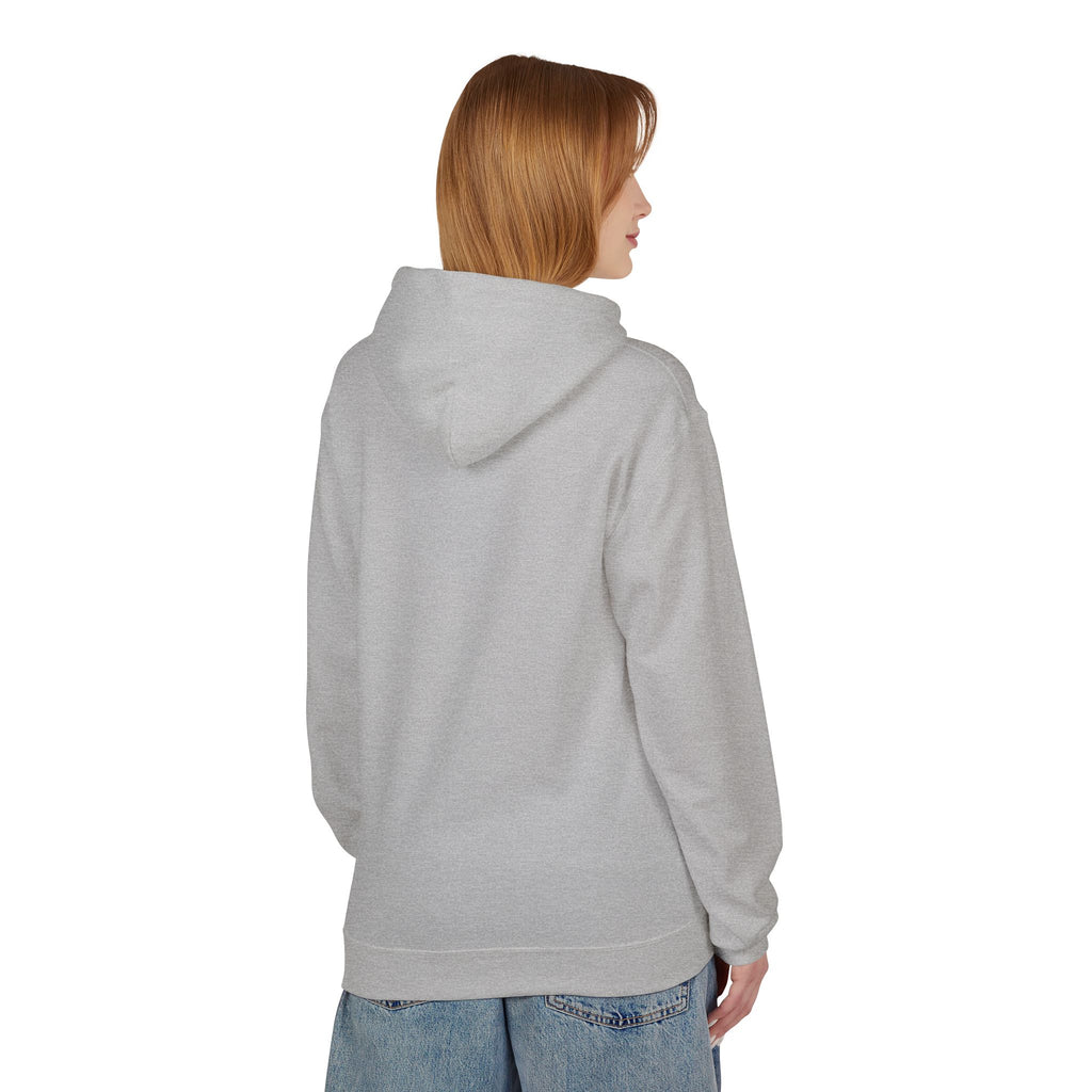 Kyriann Relief Logo Hoodie — Soft White Pullover