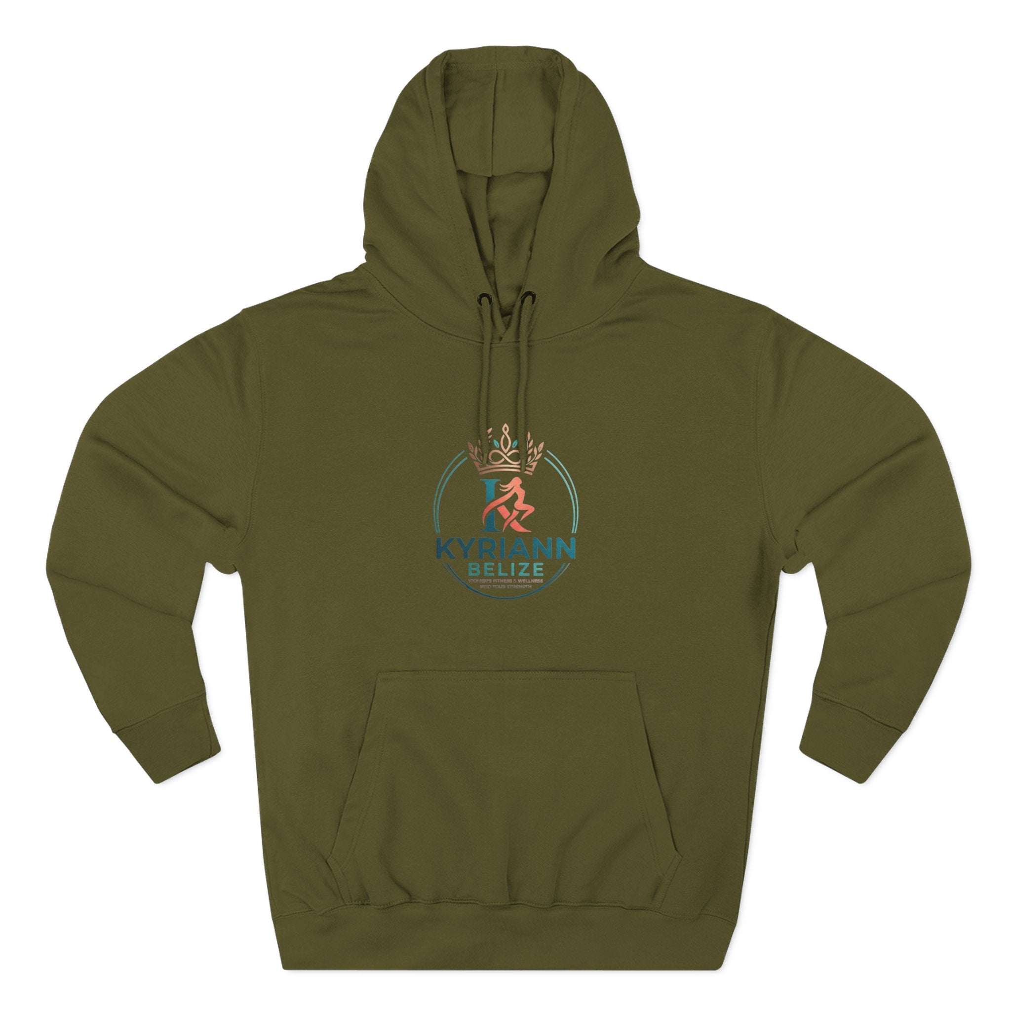 Kyriann Belize Logo Hoodie — Lightweight Three-Panel Fleece Pullover