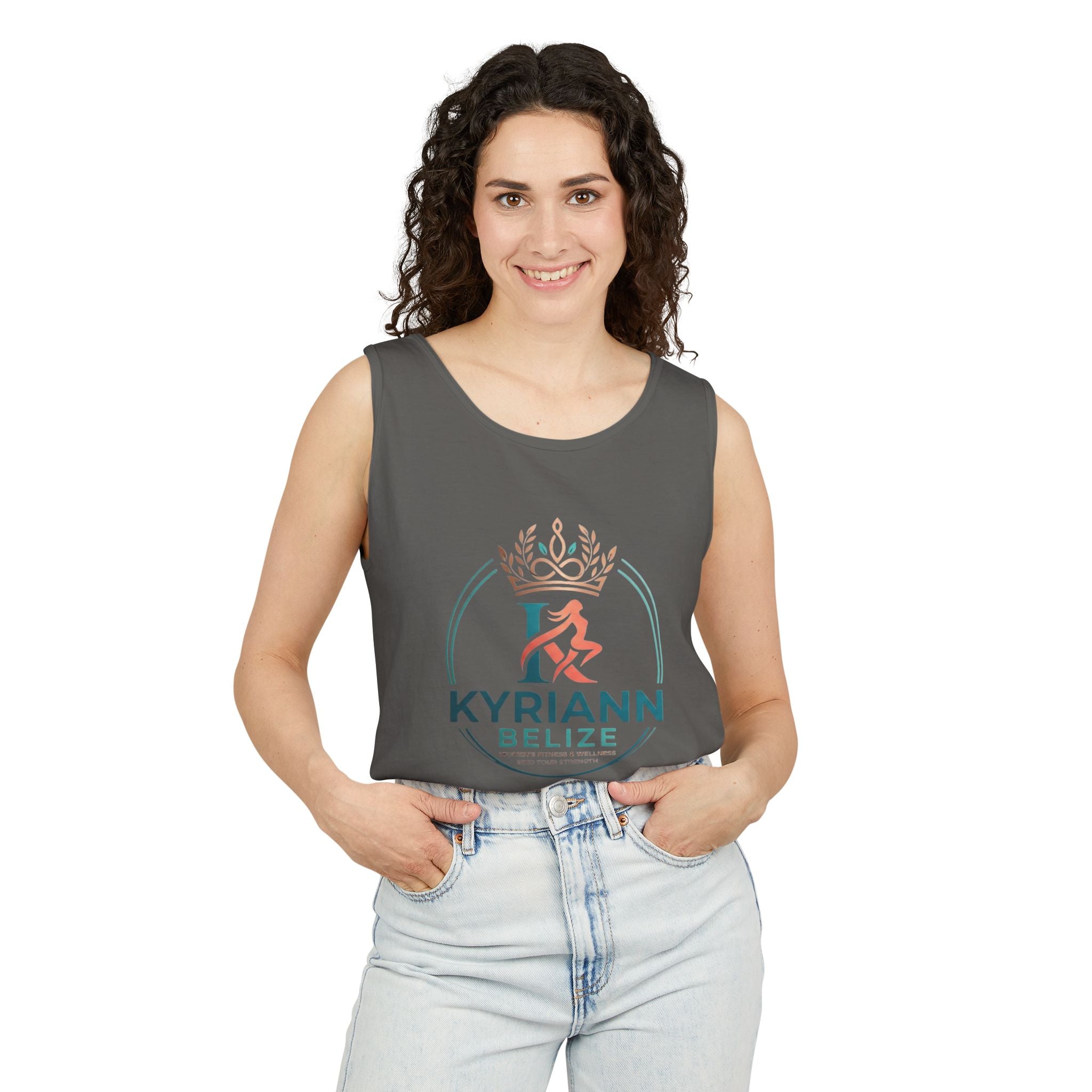 Kyriann Belize Logo Tank Top — Island Crown Travel & Beachwear