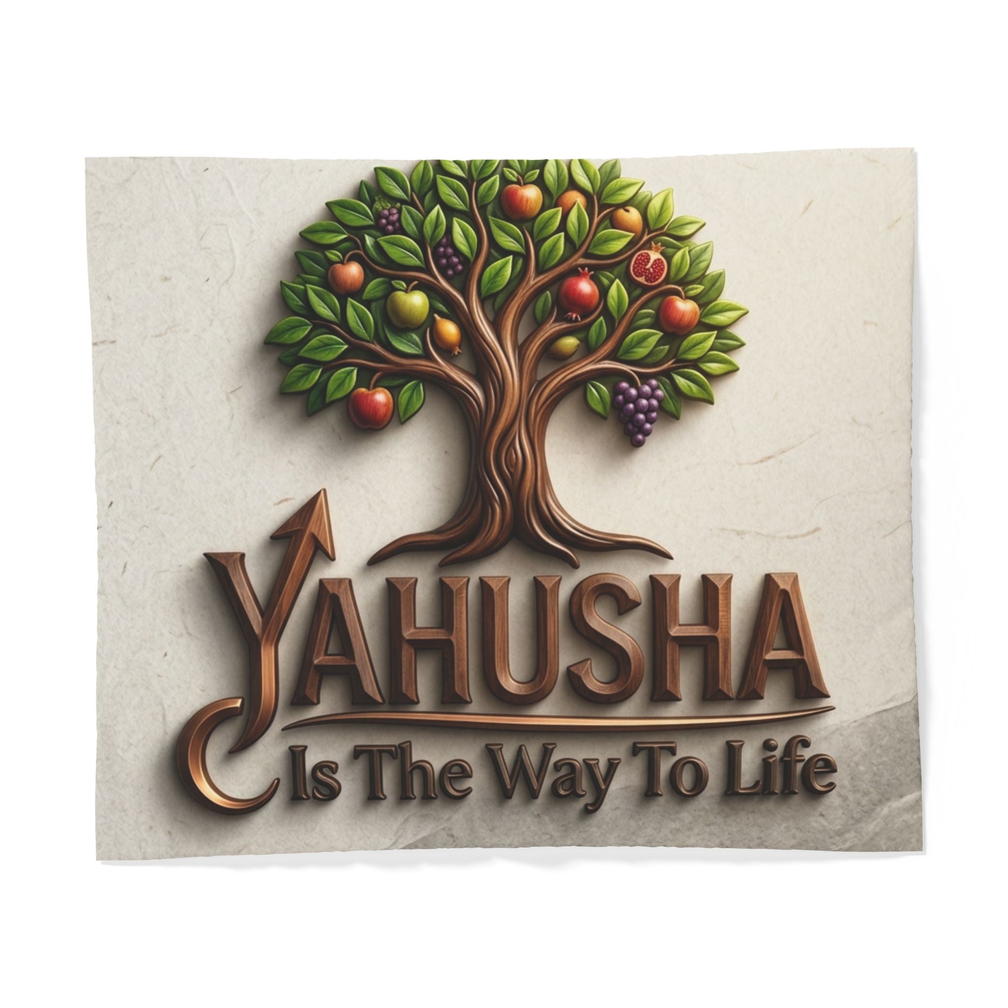 Yahusha Is The Way To Life Duvet Cover – Biblical Tree of Life Bedding