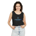 Kyriann Relief Star Tank Top — Soft White Logo Tank