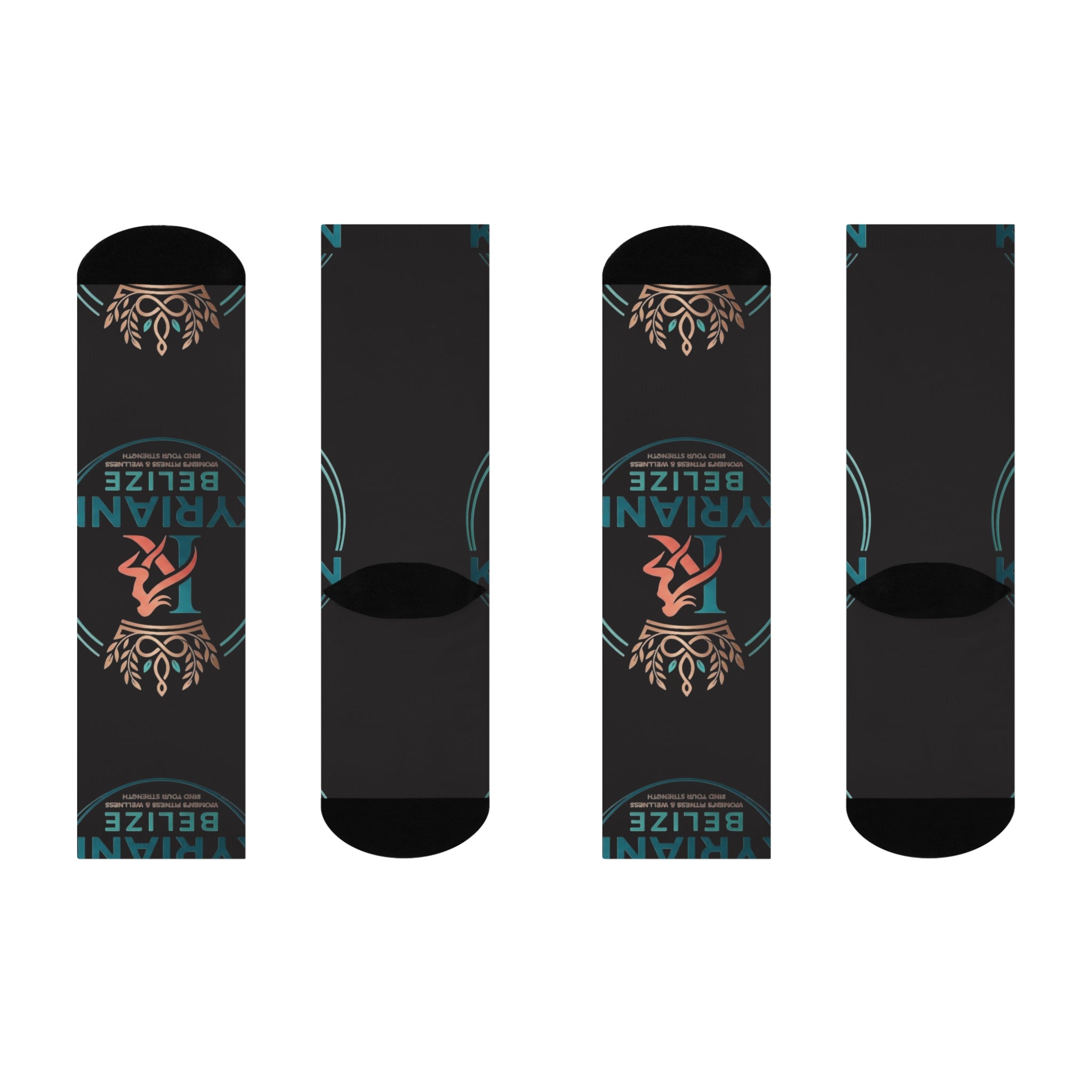 Cushioned Crew Socks — Royal Crest Belize Logo Athletic Socks