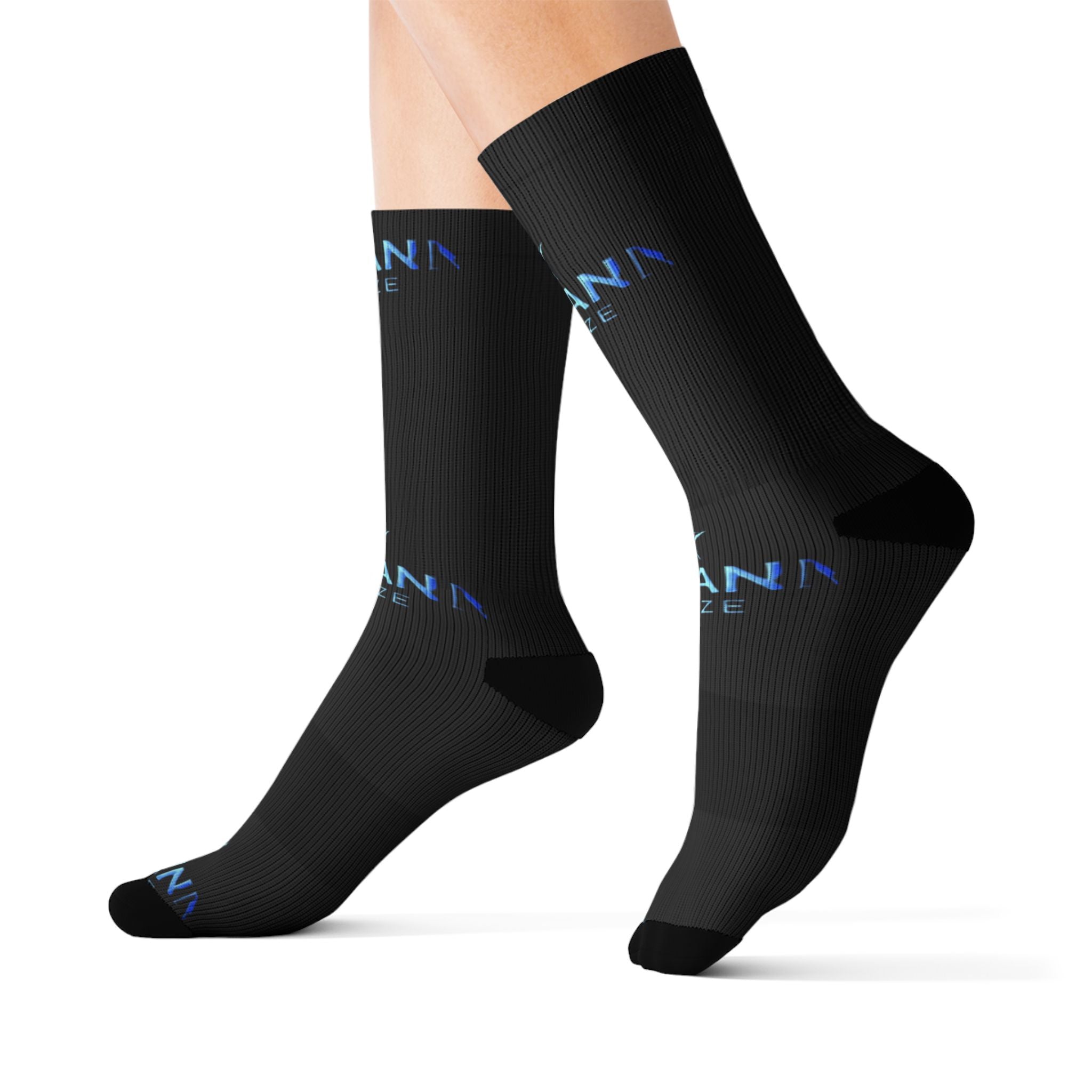 Custom Sublimation Socks — Personalized All-Over Print Athletic Crew Socks
