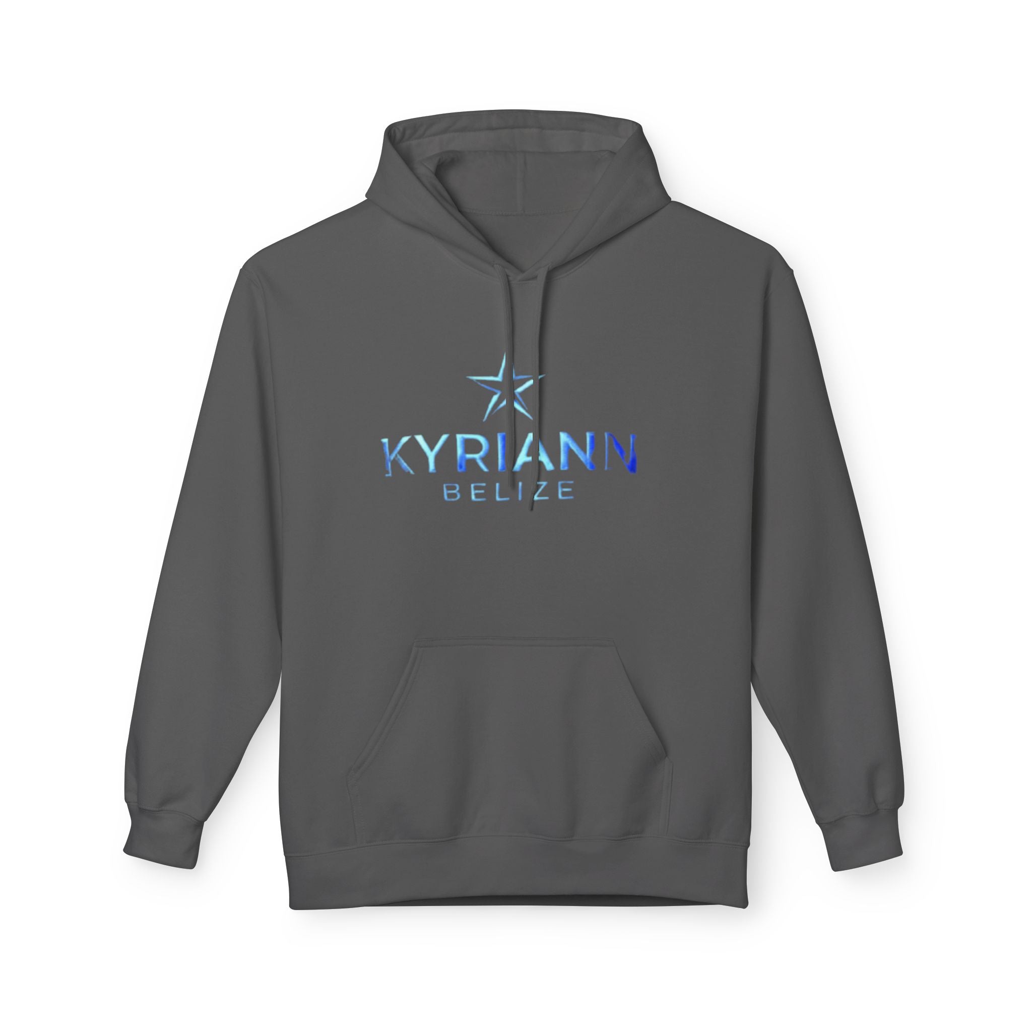 Kyriann Relief Logo Hoodie — Soft White Pullover