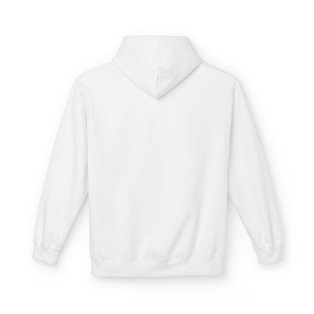 Kyriann Relief Logo Hoodie — Soft White Pullover