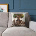 Yahusha Tree Square Pillow — "Yahusha Is The Way To Life" Faith Decorative Pillow